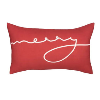 Almohada de pana con forma de estrella navideña con pompones, decoración festiva